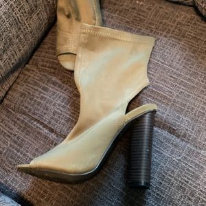 Olive green booties